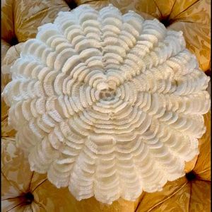 Adorable boho crochet throw pillow